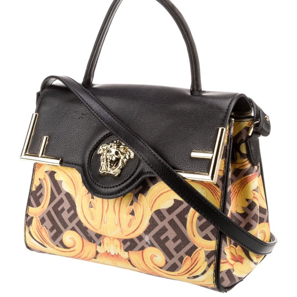 Versace Fendi Black and Gold Women's Bag